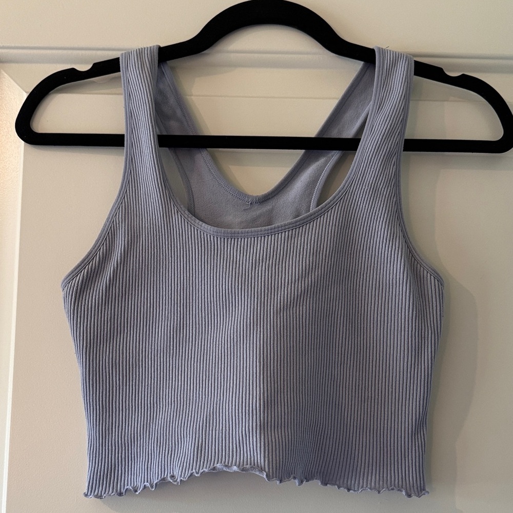 Yogalicious Light Blue Ribbed Tank Top
